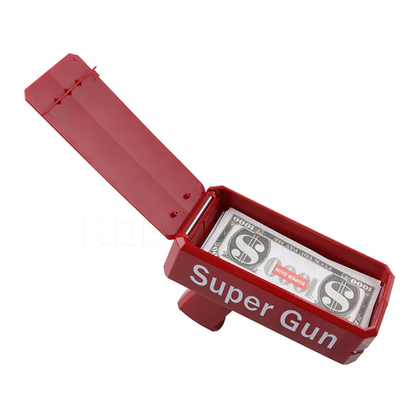 Дождевой пистолет для денег игрушечный модное красное название 1 шт. Наличная
