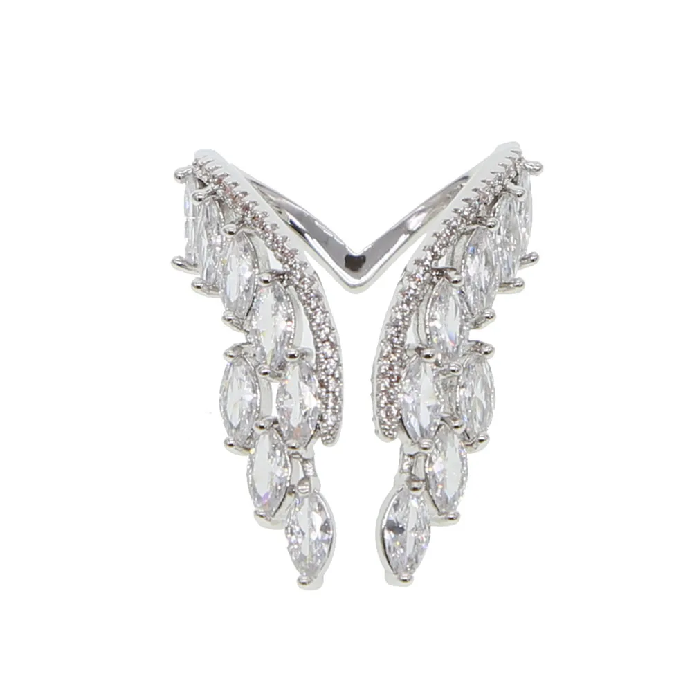 Корейские модные темпераментные стразы витые листья циркониевые кристаллы