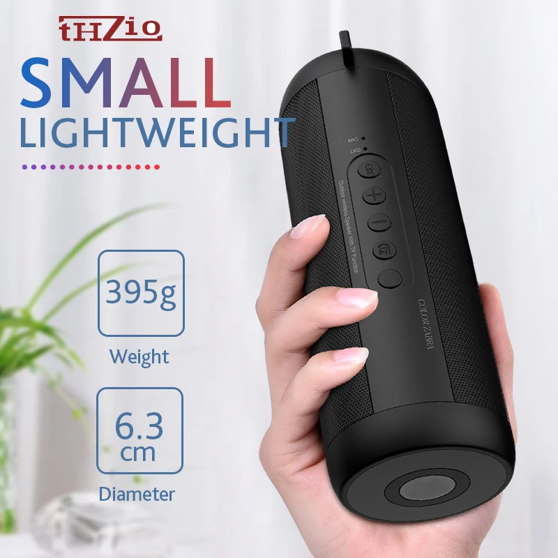 T2 водонепроницаемый IPX5 портативный динамик бас Bluetooth динамик Hifi Саундбар с сабвуфером mp3 громкий динамик Бумбокс TG117 для xiaomi