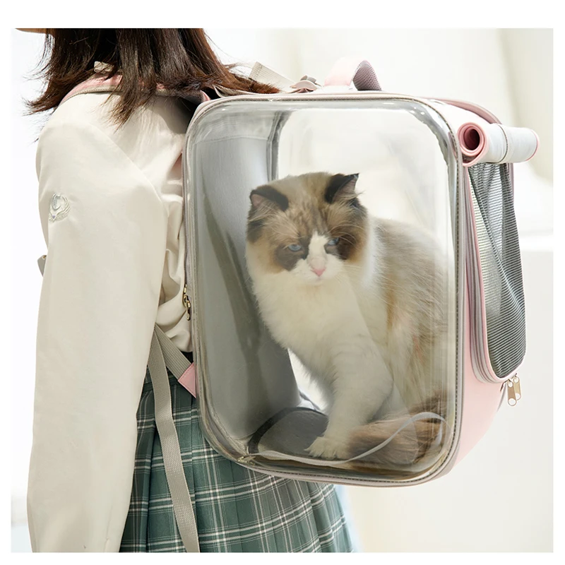 Сумка-переноска для домашних животных прозрачная капсула дышащая дорожная сумка