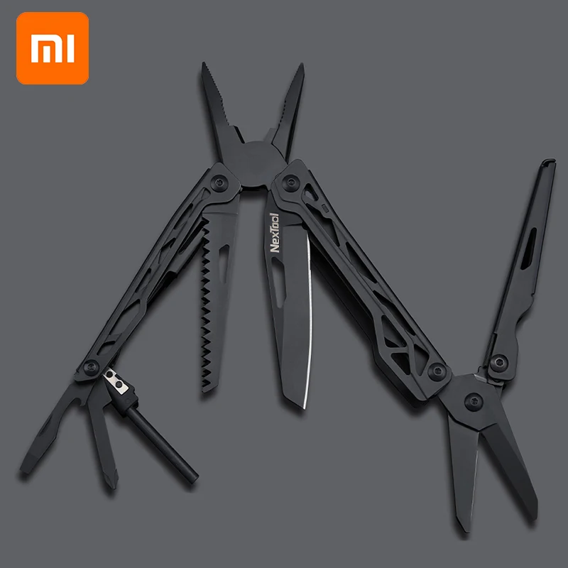 Xiaomi NEXTOOL 10 в 1 Открытый Многофункциональный складной нож инструменты из нержавеющей стали открывалка отвертка пила плоскогубцы линейка резак