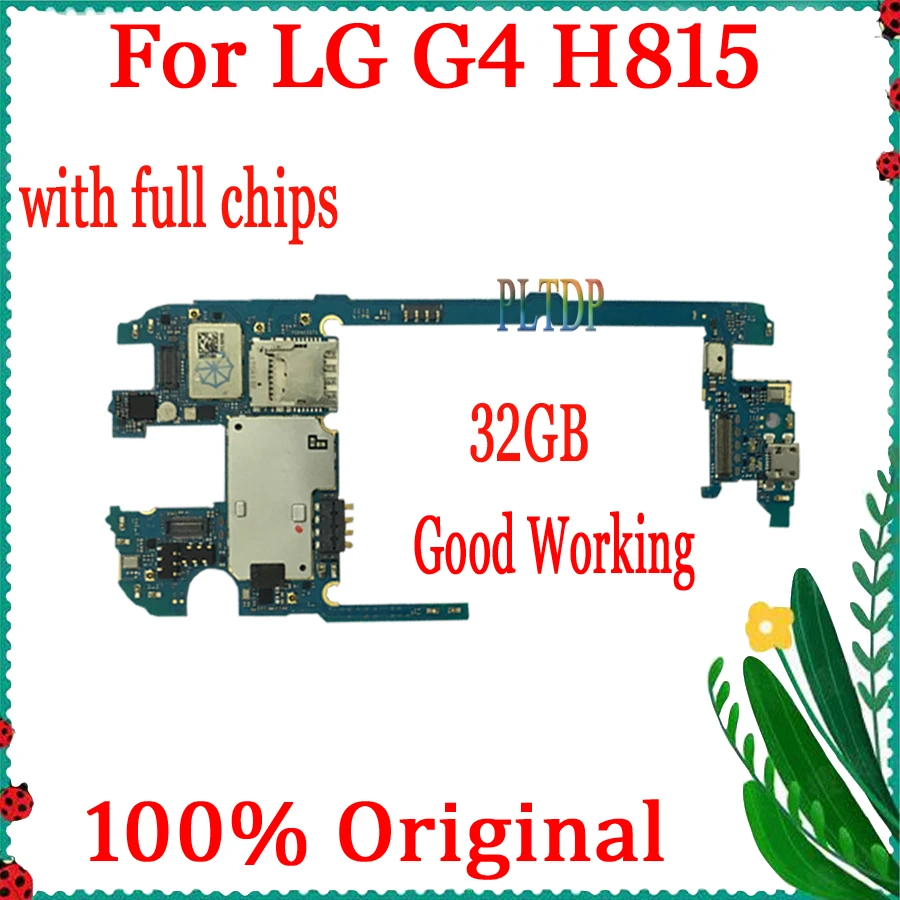 Материнская плата 32 ГБ для LG G4 H815 100% оригинальная разблокированная с системой