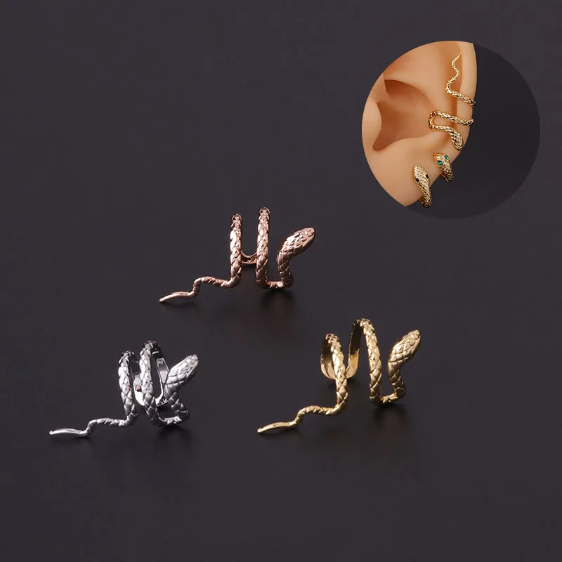 

1PC New Snake Ear Cuff No Piercing Conch Ear Clips No Pierced Earrings For Women Jewellery