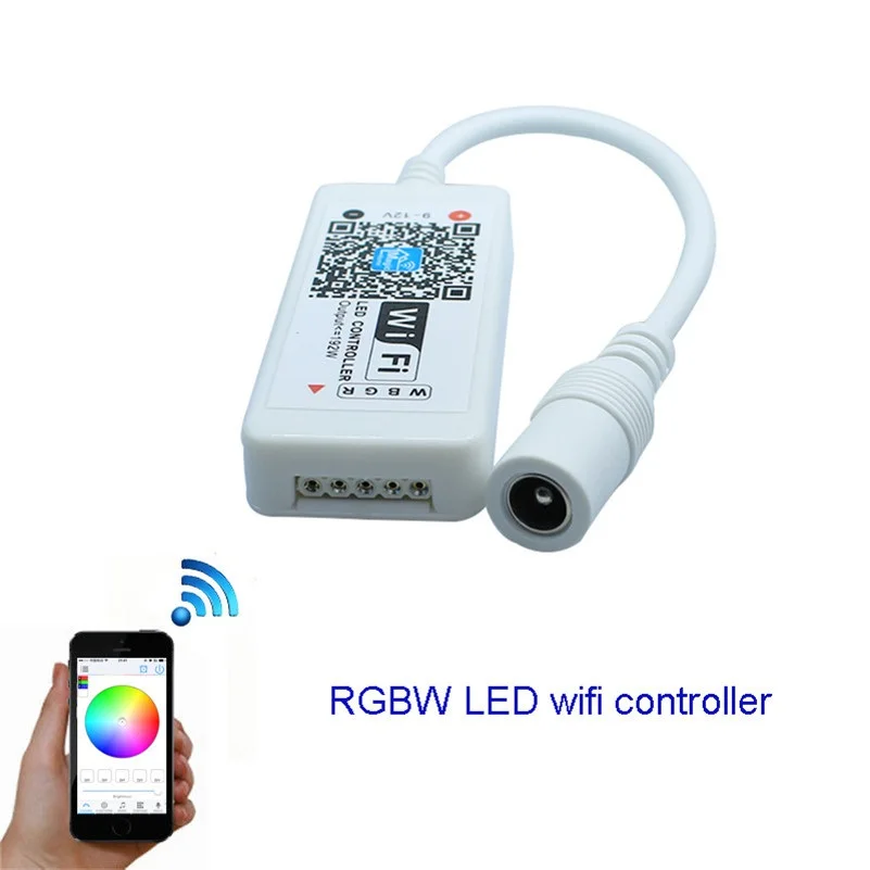 Wifi управляемый контроллер RGBW DC12V мини контроллер для 5050 RGBW Светодиодная лента