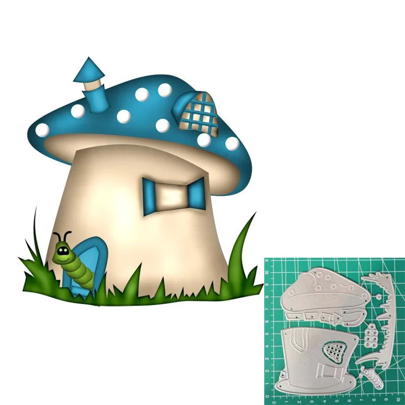 Грибы семьи металлические режущие штампы для DIY бумажные карточки скрапбукинга
