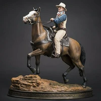 16 cowboy john wayne horse riding statue infinite statue 906558 resin figure model collectible toys