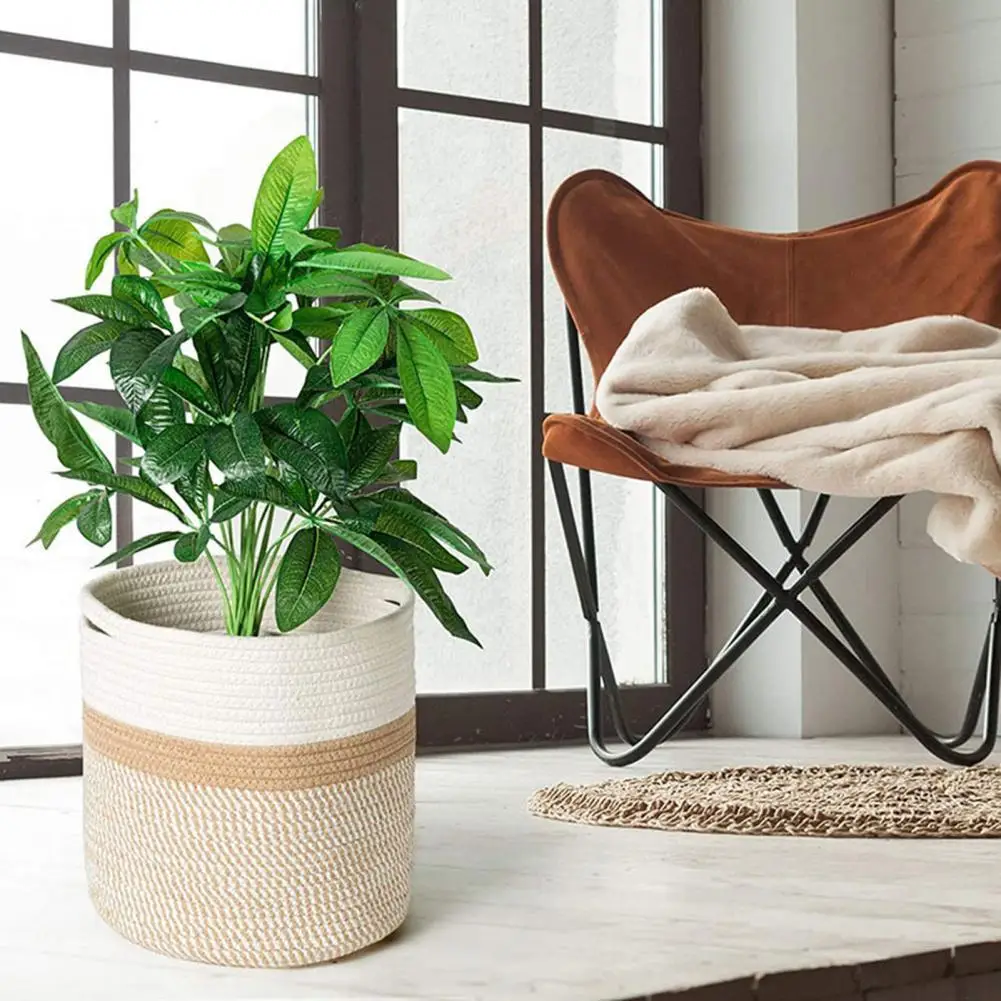

60% Hot Sales!!! Storage Basket Eco-friendly Multi-function Cotton Rope Woven Storage Baskets for Family