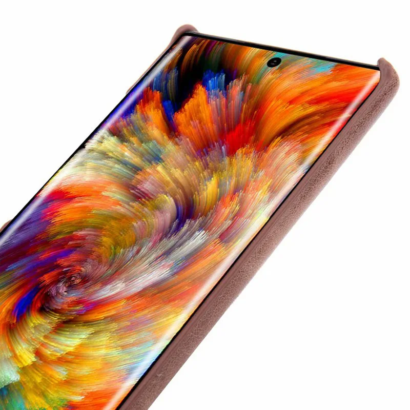 Note10+ ретро матовый чехол из натуральной кожи для телефона samsung Galaxy Note 10 9 S10 S9 Plus Note10 Простой деловой чехол
