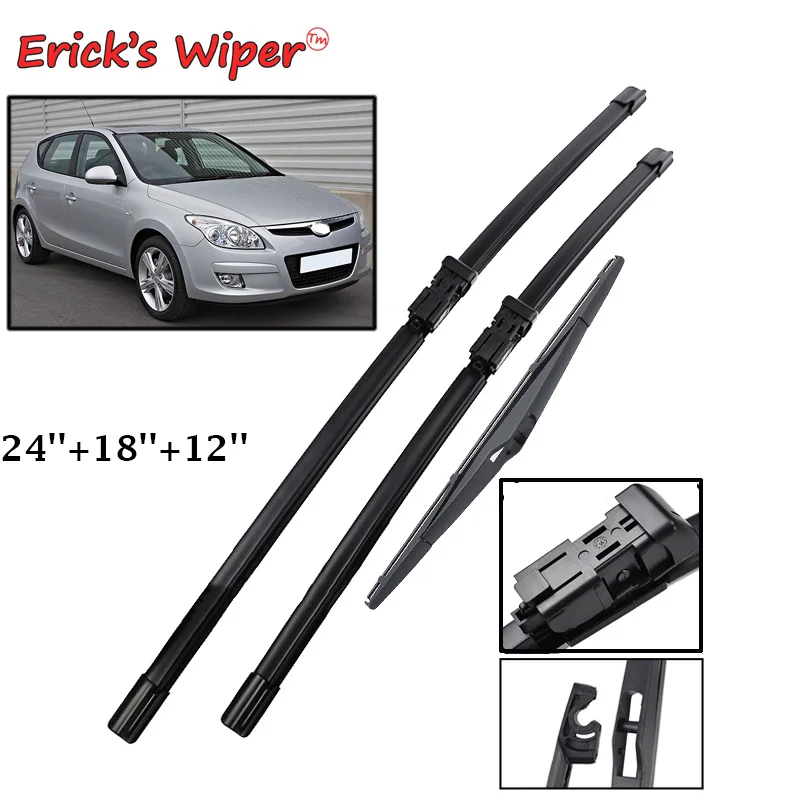 

Erick's Wiper Front & Rear Wiper Blades Set For Hyundai I30 2007 - 2010 Windshield Windscreen Window Rain Brushes 24"+18"+12"