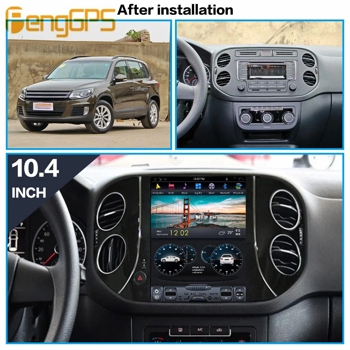 128GB Android 9.0 Tesla Style Vertical Screen For Volkswagen VW Tiguan 2010+ Carplay GPS Car Multimedia Radio Stereo HeadUnit | Автомобили