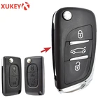 Корпус автомобильного ключа дистанционного управления чехол для Peugeot 308, 207, 307, 3008, 807, запасной ключ для Citroen C2, C3, C4, Picasso