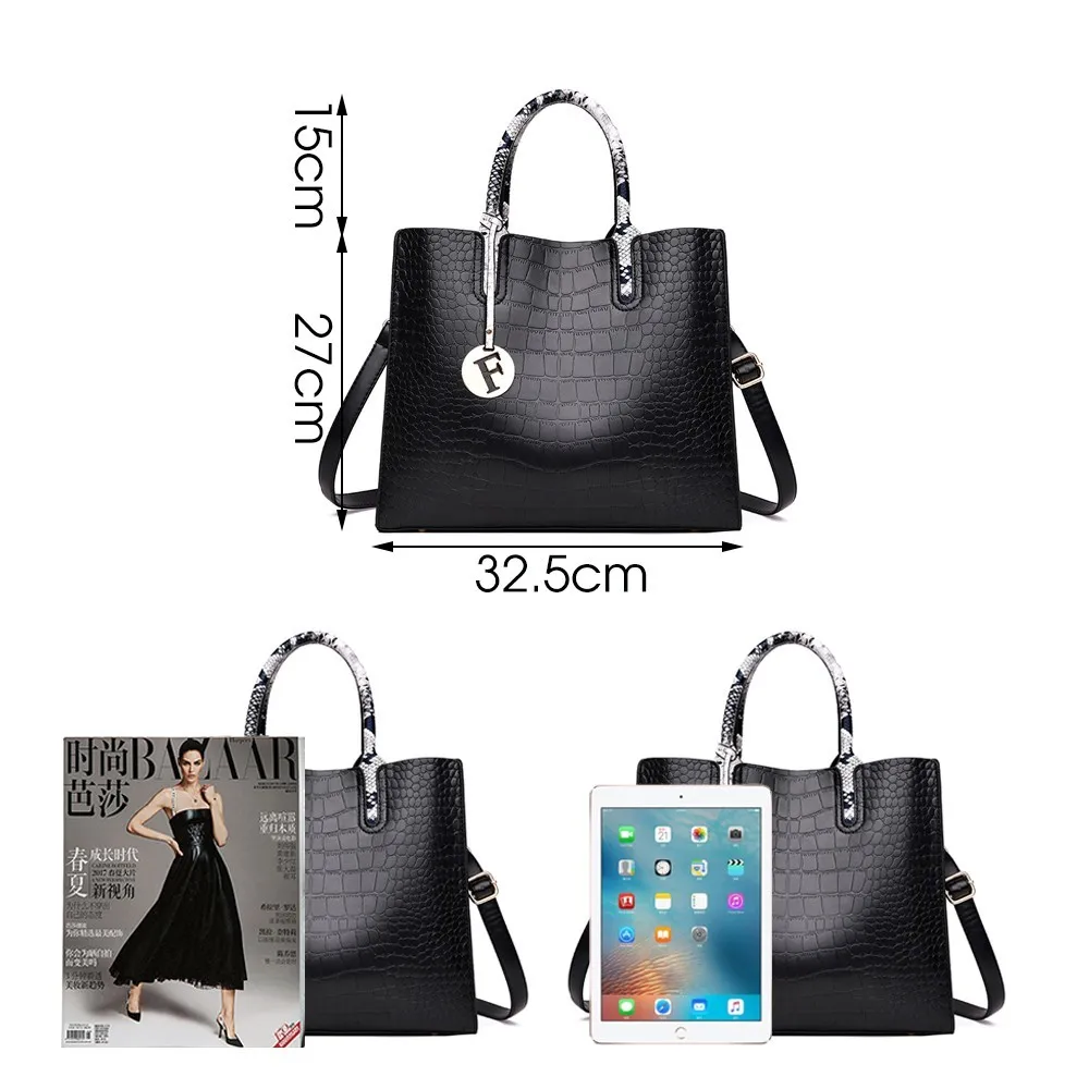 Herald Fashion женские сумки из кожи аллигатора сумка со змеиным рисунком и ручками