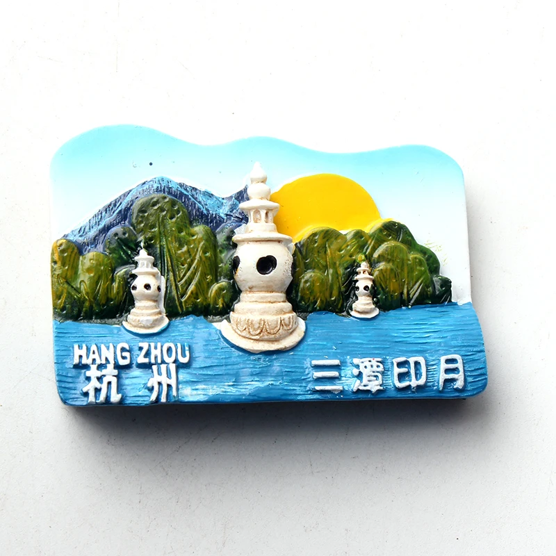 Магнитный сувенир на холодильник Hangzhou китайская наклейка 3D резиновая аксессуары