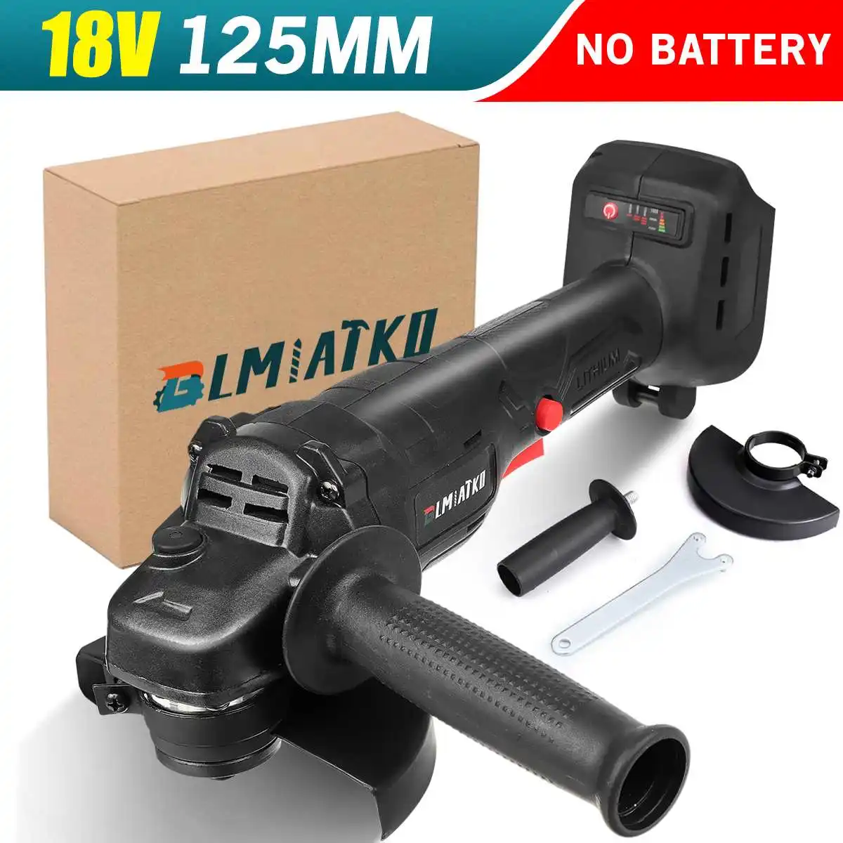 

BLMIATKO 125mm 800W Brushless Angle Grinder 3 Speed Woodworking Power Tool Cutting Machine Polisher for Makita 18V Battery