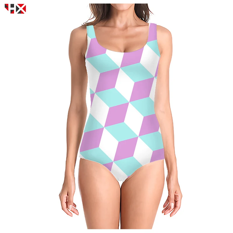 Сексуальный женский купальник с 3D принтом модный слитный забавным