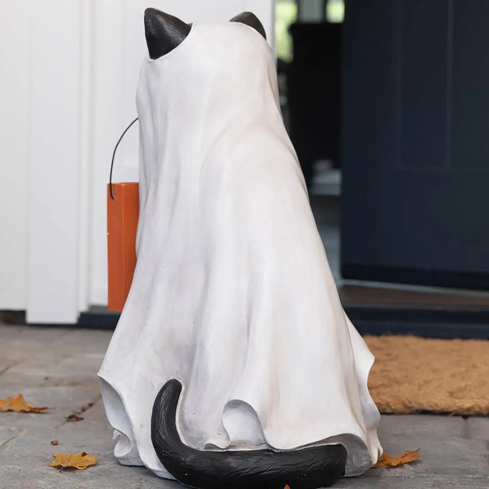 Призрак кошки конфеты держатель для миски чаша открытый призрак Хэллоуин ведро