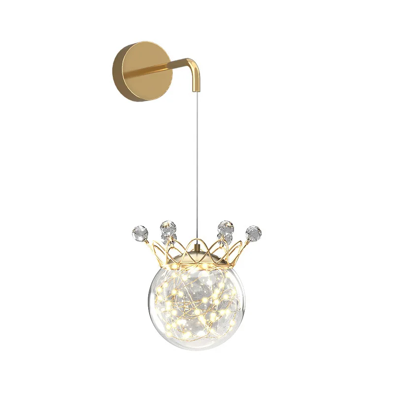 Хрустальная корона INS настенный светильник стеклянная прикроватная лампа с
