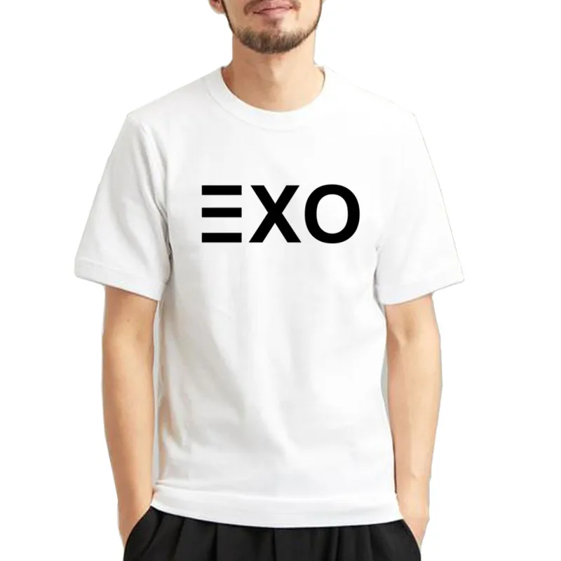 Логотип EXO футболка быстросохнущая Для мужчин негабаритных топы большого