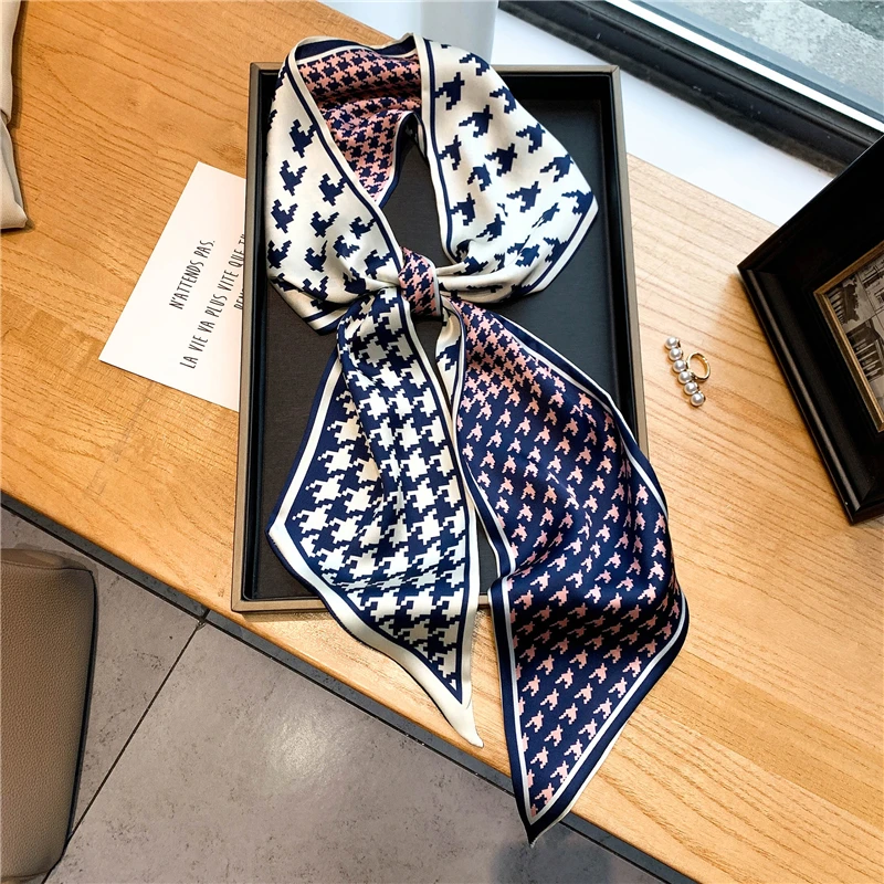 2022 женский Шелковый ободок для волос шарф ленты женщин аксессуары модные длинные