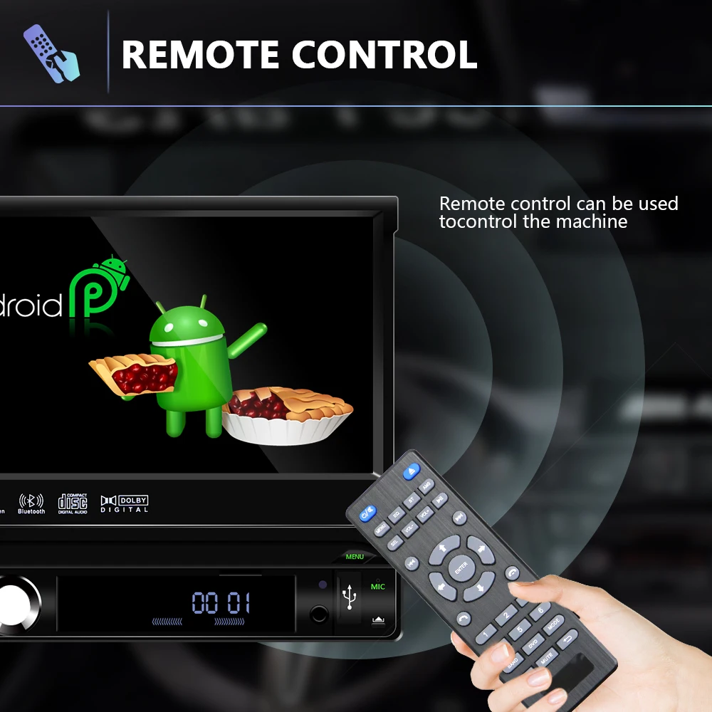 Автомагнитола Camecho 1 Din Android 9 0 мультимедийный проигрыватель с выдвижным GPS Wi Fi 7