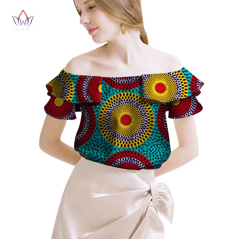 20 Африканская женская одежда Базен Riche Топ dashiki традиционный принт одежда Vestido Африка Анкара Стиль Топы модная блузка WY2048 - Цвет: 20