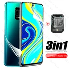 Гидрогелевая пленка 3 в 1 для xiaomi poco x3, redmi note 9s, 9 pro