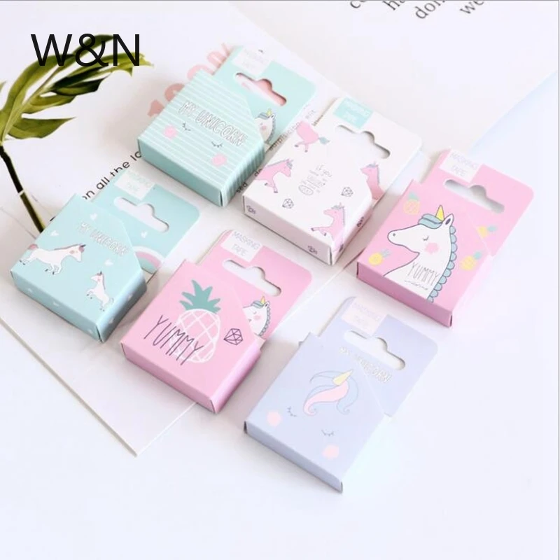 15 мм * 5 м милый Единорог васи лента животные декоративная клейкая DIY Скрапбукинг