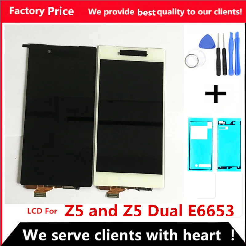 Оригинальный ЖК дисплей 5 2 дюйма для SONY Xperia Z5 сенсорный экран с рамкой Dual E6653 E6603