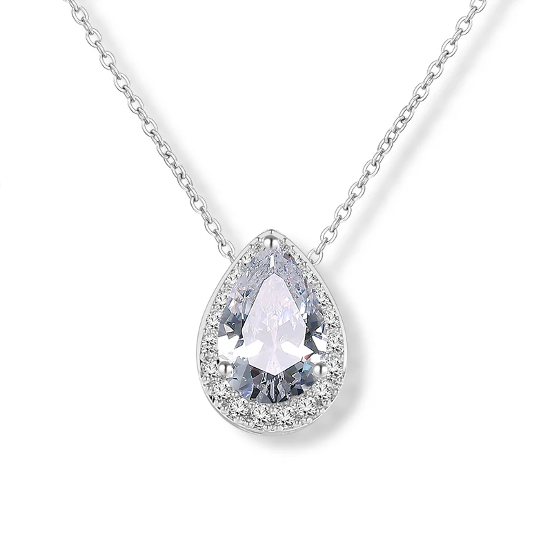 UILZ Горячая продажа Белый Цвет Груша вырезать кубический циркон мода прозрачный в