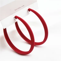 red paint exaggerates and fashion charm earrings for girls