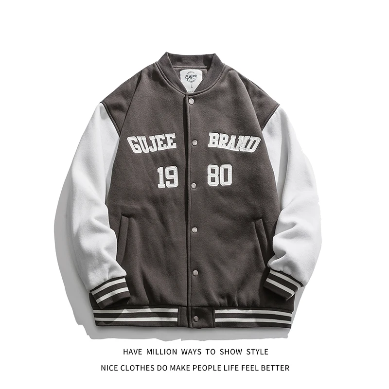 

2021 New Spring&Autumn Embroid Letter Men's Baseball Bomber Jacket Unisex Women's Loose Varsity Coat Campus Couple Street Casual