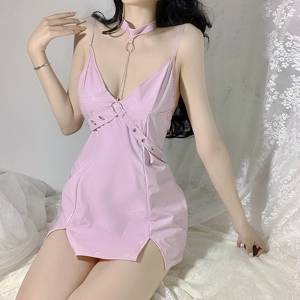 Женская одежда яркие костюмы экзотический латексный розовый кукла для секса