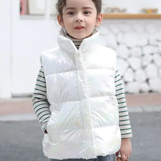 Модный хлопковый пуховик для мальчиков и девочек ослепительный Детский Теплый
