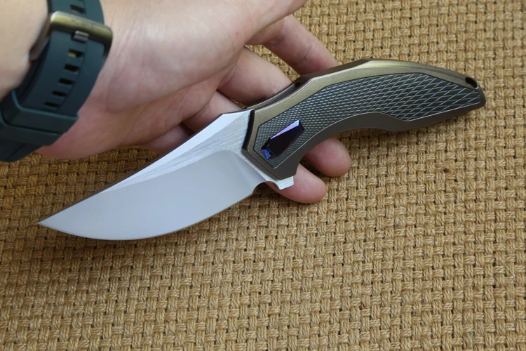 Складной нож DICORIA Twilight с шариковым подшипником S90V лезвие титановая ручка