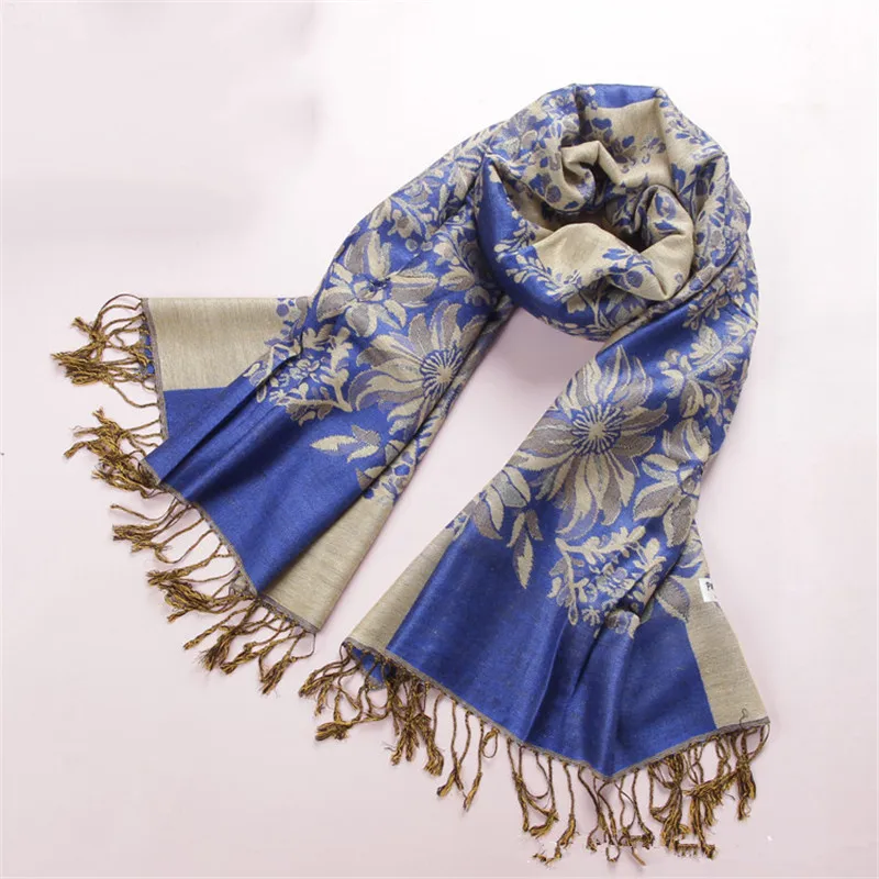 

2020 National Wind cashmere scarf shawls Spring Jacquard scarf for women fashion accessories for travel foulard femme head wrap