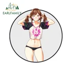 Наклейки для автомобиля EARLFAMILY, 13 см х 13 см, водостойкие, для мотоциклетного шлема