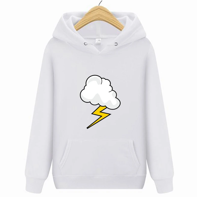 

winter oversized Lovely weather Sweatshirt men and women's Hoodies Harajuku Warm Pullover Drawstring Solid color Womens Korean