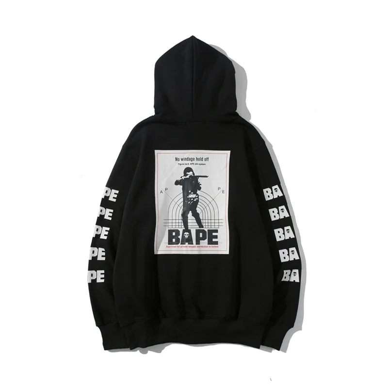 

Bappe Sweatshirt Men's Hooded Casual Terry Thin Jacket Oversized Streetwear Tracksuit Fashion Lounge Wear Top