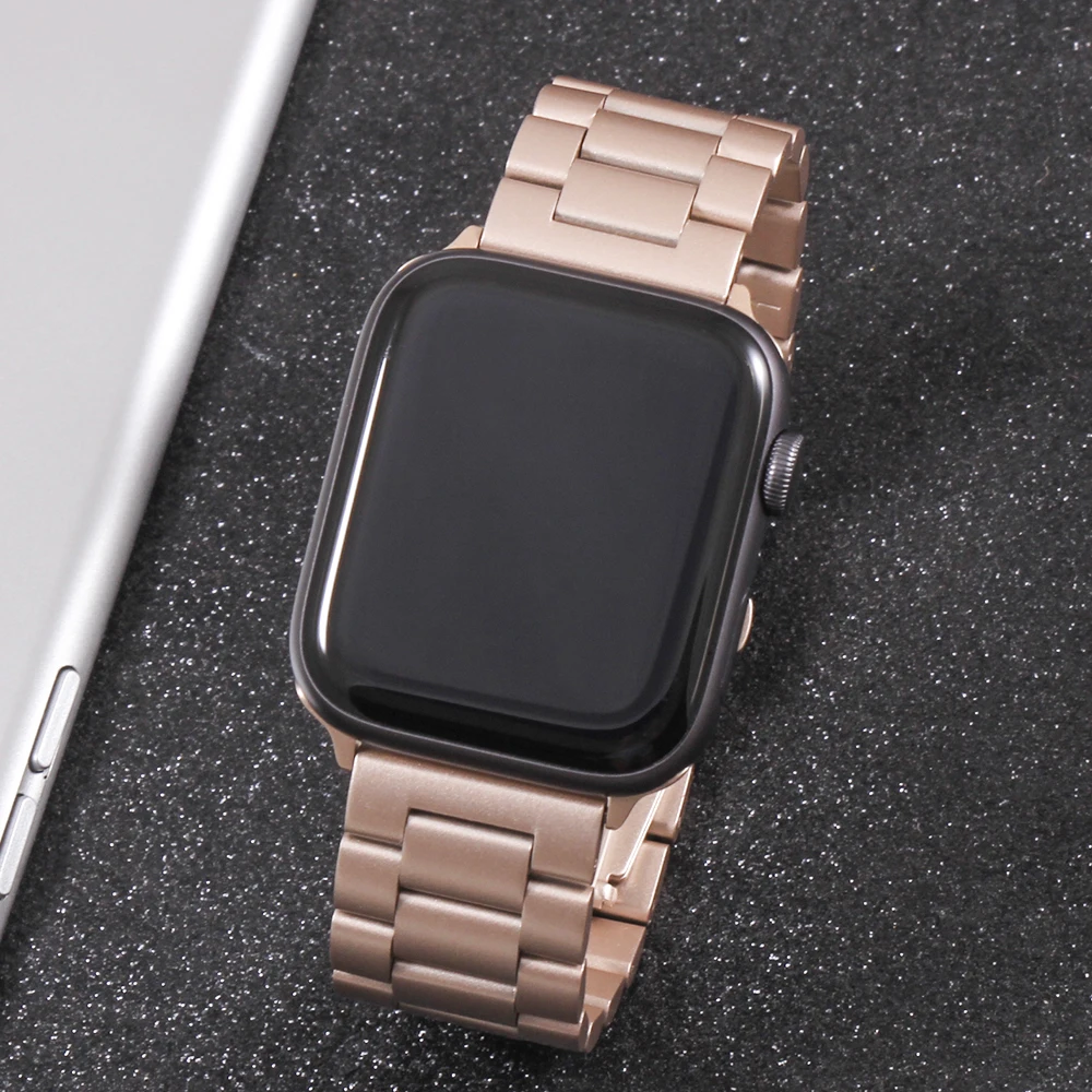 Ремешок для наручных часов Apple Watch, для детей 4, 5, 42 мм, 38 мм, версия 1/2/3 11 цветов металлический Нержавеющая сталь Ремешок Браслет ремешок для наручных часов iWatch серии 4 44 мм 40 мм