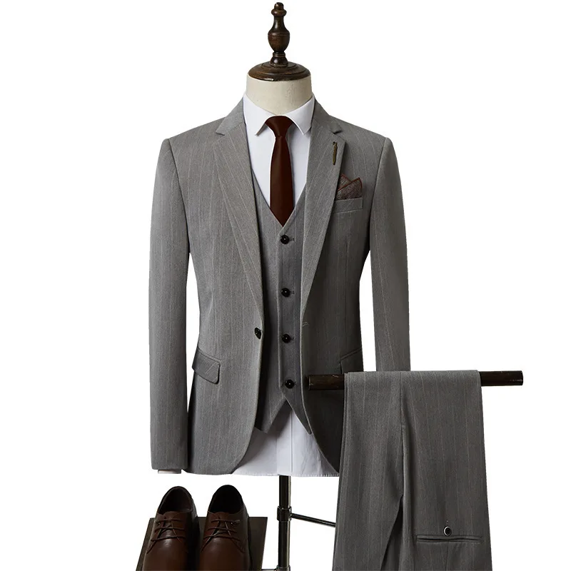 

2020 new han edition cultivate morality men's professional suit the groom's best man dress male male leisure suit