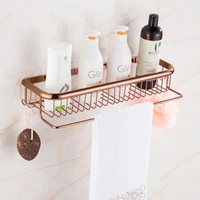square 30cm45cm bathroom shelf with towel bar bathroom shelves brass bathroom shampoo holder basket bathroom holder wall mount