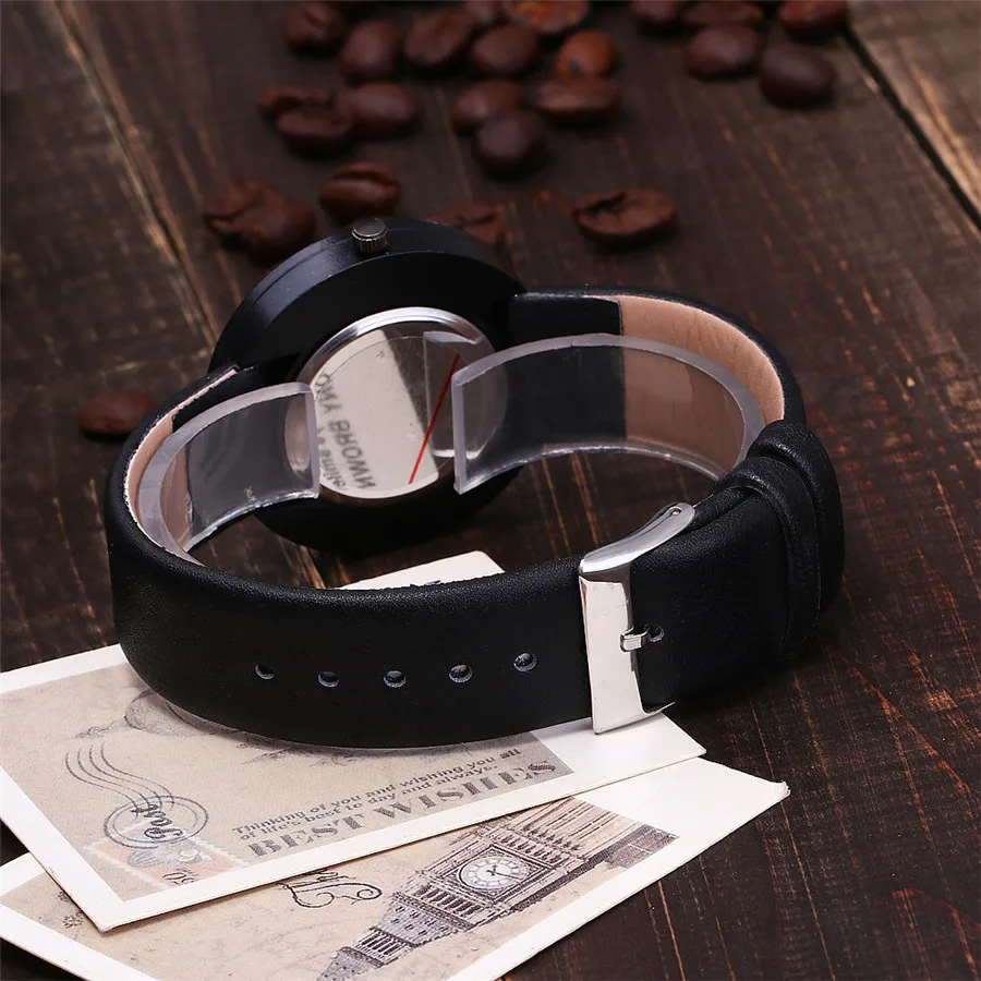 Vansvar Женские повседневные кварцевые часы с кожаным ремешком Newv аналоговые