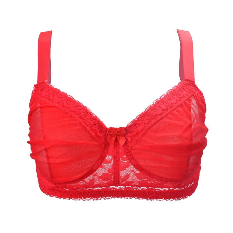 

Pocket Bra for Crossdresser Mastectomy Bra Shemale Transgender Sexy Lace Bra Fake Boobs Push Up Underwear Women Intimates