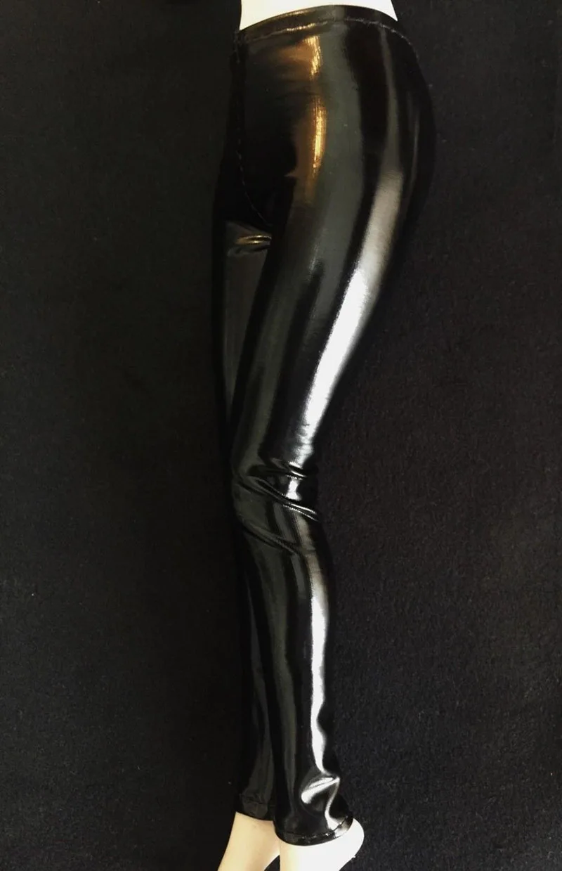 

1/6 Female Clothes Woman Sexy Tight Black Leather Pants for 12" Acction Figure PH Body