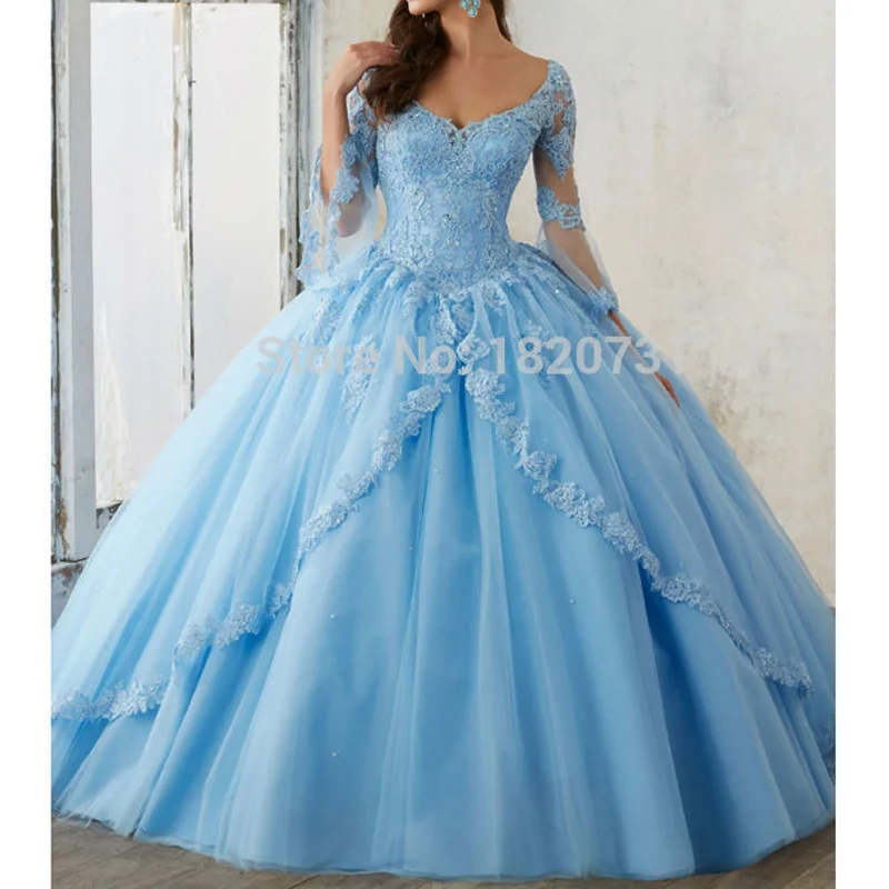 Винтажное платье мятно-синего цвета в стиле Quinceanera для возраста 15 лет кружевное