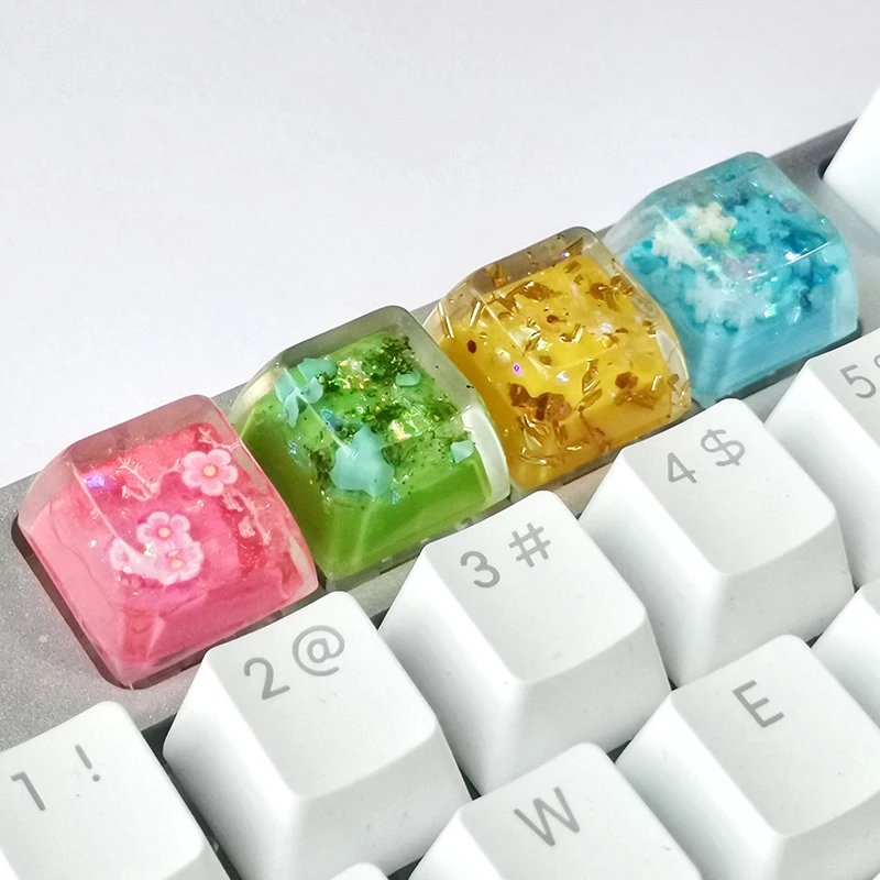 

Craftsman Keycap Resin Original Personality Light Transmission Manual Keyboard Cap Suitable For Mechanical Keyboard ESC F11 Key