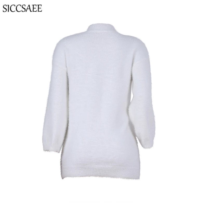 

Winter Solid Color Fleece Thickening Maxi Sweater For Women Casual Pullover Oversized Roupas Femininas Sudadera Mujer Loose Long