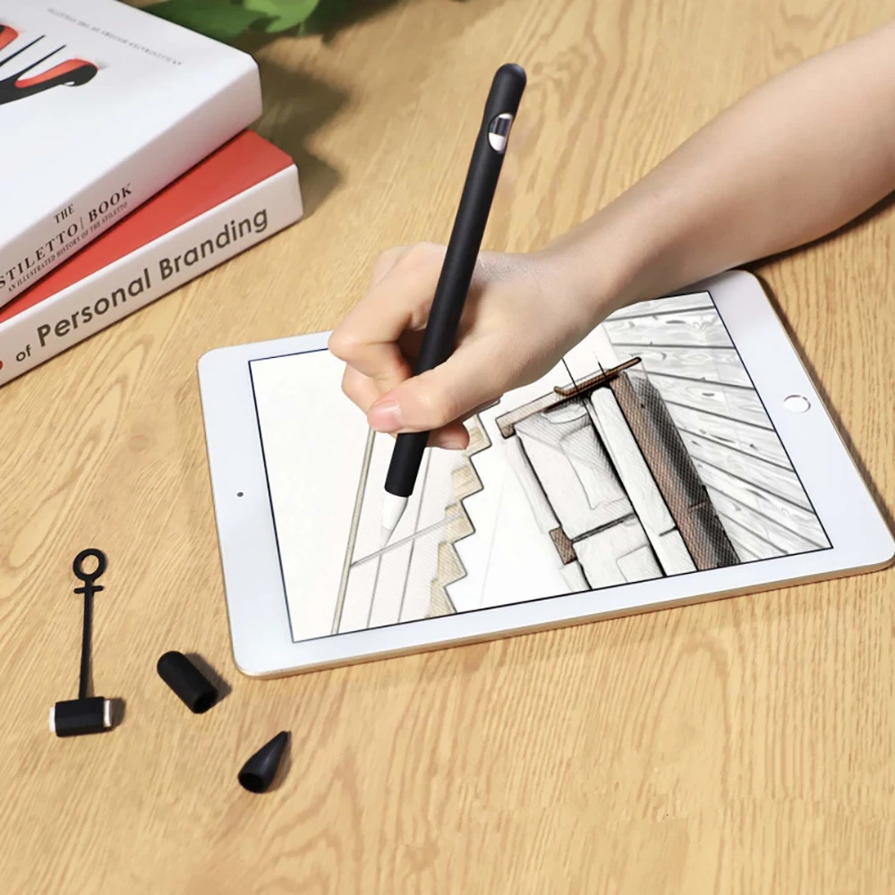 Мягкий силиконовый чехол-карандаш для Apple Pencil защитный чехол-стилус сенсорного