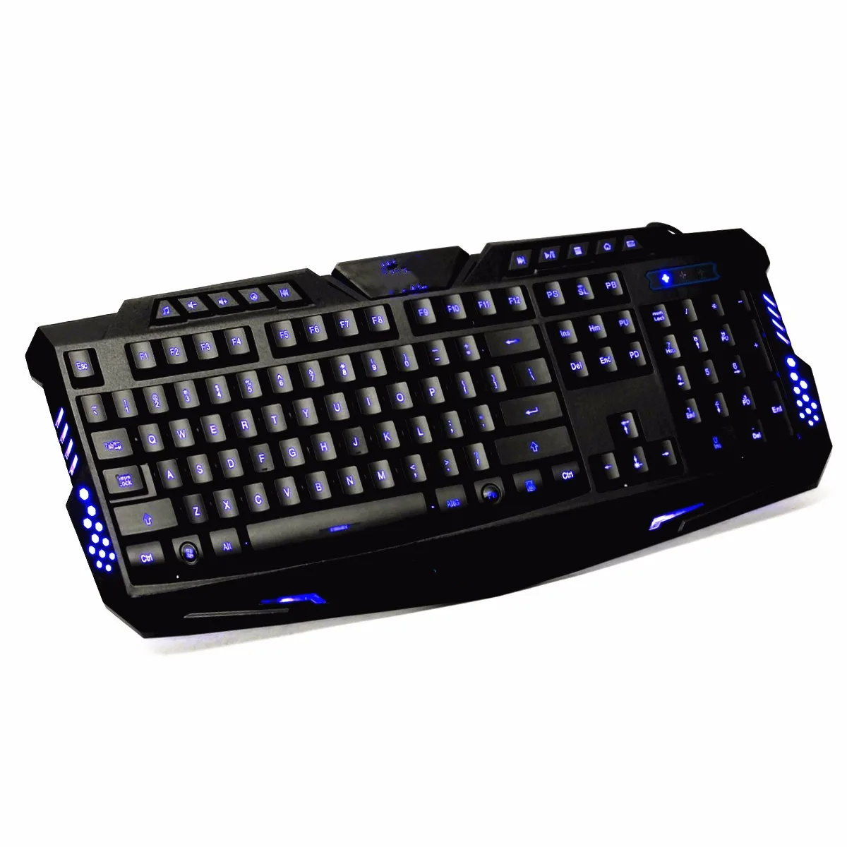 

NEW M200 USB English LED USB Wired Backlit Keyboard Colorful Breathing Waterproof Computer Crack Gaming Keyboard 3 Colors