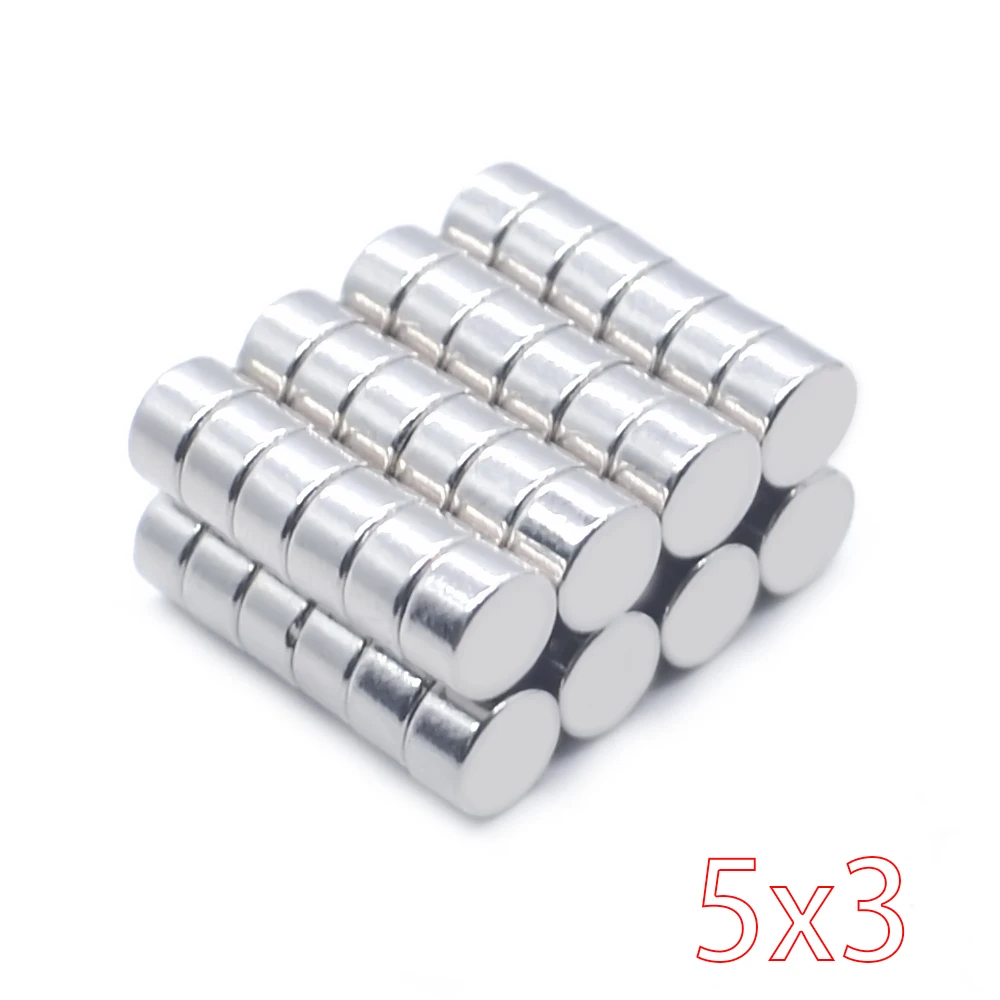 10 шт. мини маленький N35 Круглый Магнит 5x1 6x3,8, x для детей от 3 до 10x1 10x2 12x2 мм, постоянный магнит супер сильный - Цвет: 5x3mm